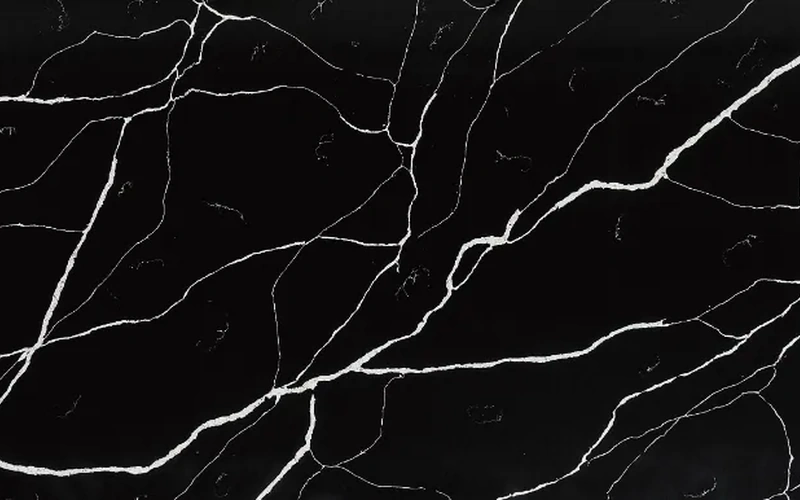 Calacatta Black Quartz Stone Slabs Kitchen Countertops