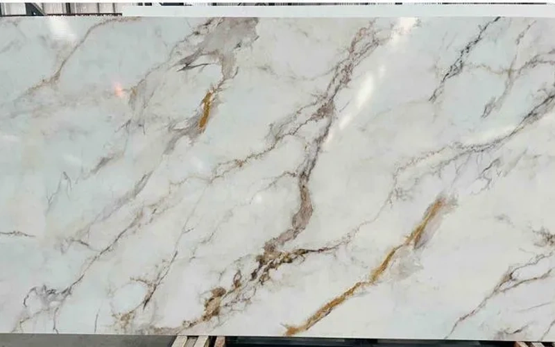 Calacatta Quartz Stone Slabs for Kitchen Countertops