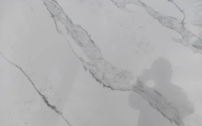 Calacatta White Quartz Slab Countertop Artificial Stone