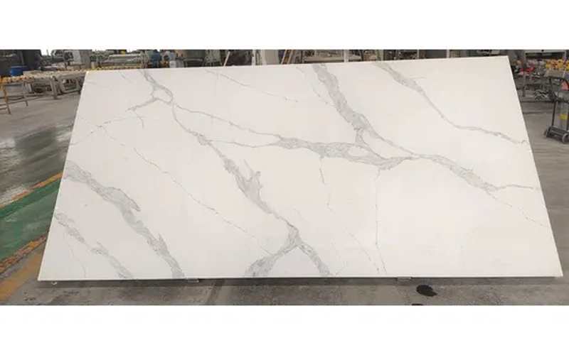 Calacatta White Quartz Slab Countertop Artificial Stone