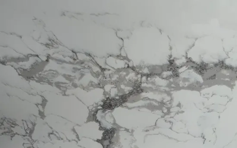 Calacatta White Quartz Stone Kitchen Island Countertop