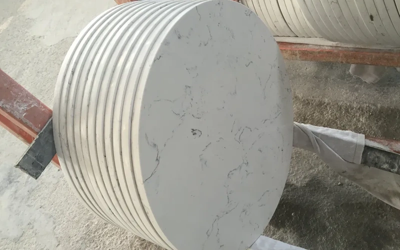 Carrara White Artificial Quartz Stone Countertops Tiles