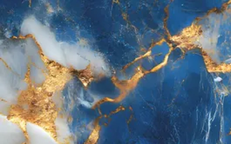 Golden Marble PVC Wall Panels Interior Decoration