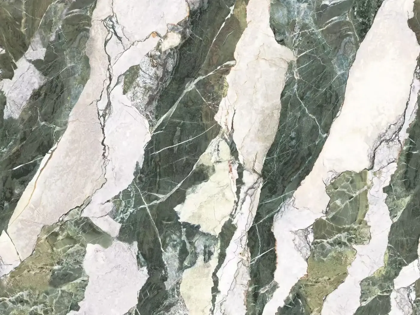 Texture reference for green white vein sintered stone slab