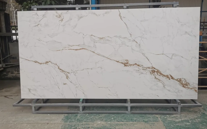 Grey Marble Look Sintered Stone Wall Slab
