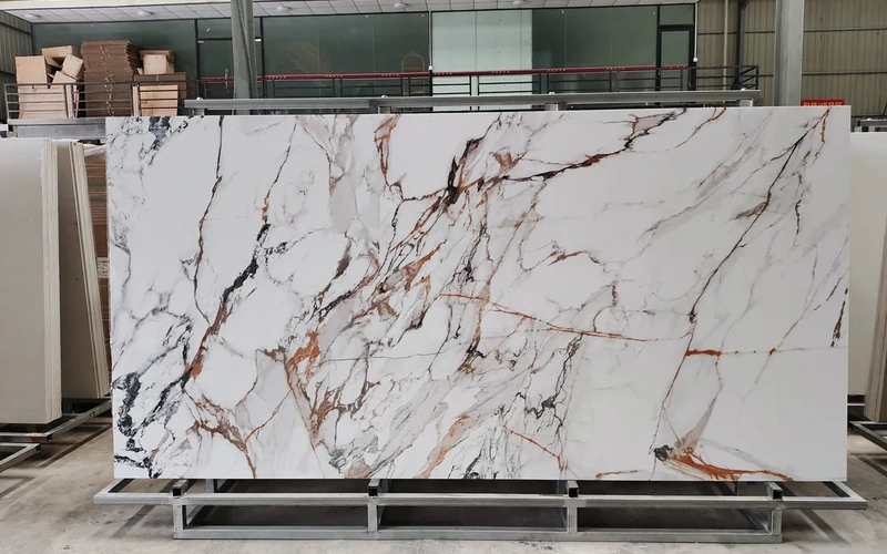 Grey Marble Look Sintered Stone Wall Slab