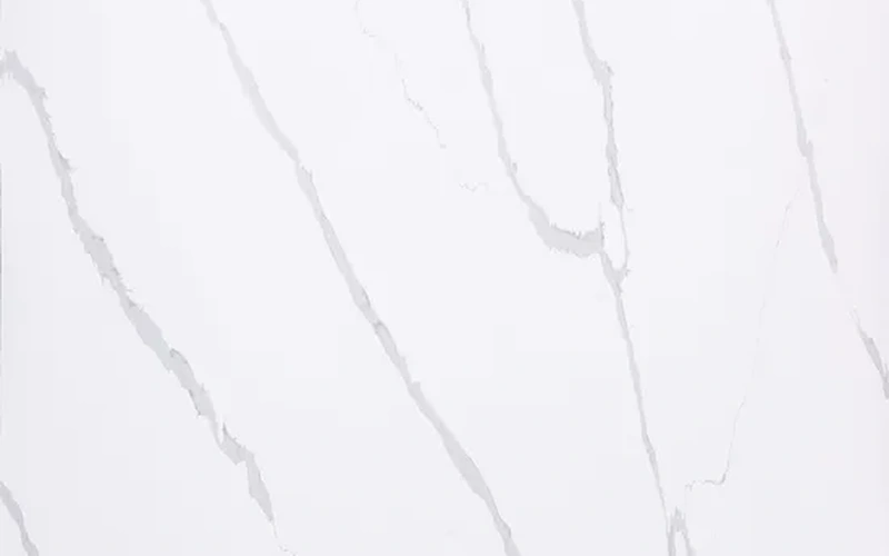 Low Silica White Quartz Slab Kitchen Countertop