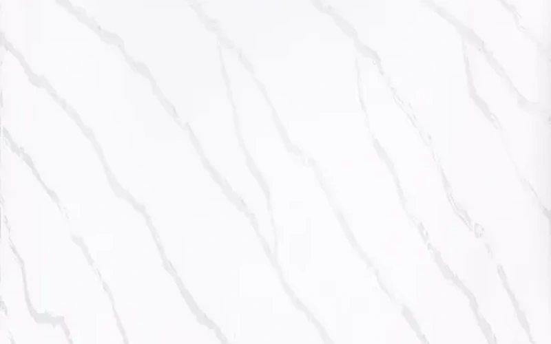 Low Silica White Quartz Slab Kitchen Countertop