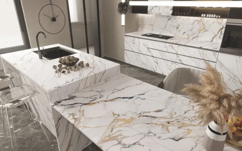 Luxury Calacatta Porcelain Slab for Indoor Outdoor