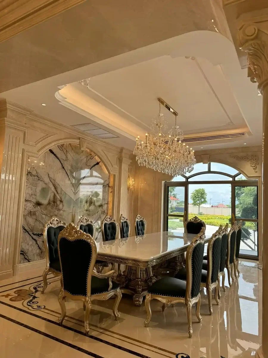 Luxury Restaurant Marble Countertop with Metal Door Frame