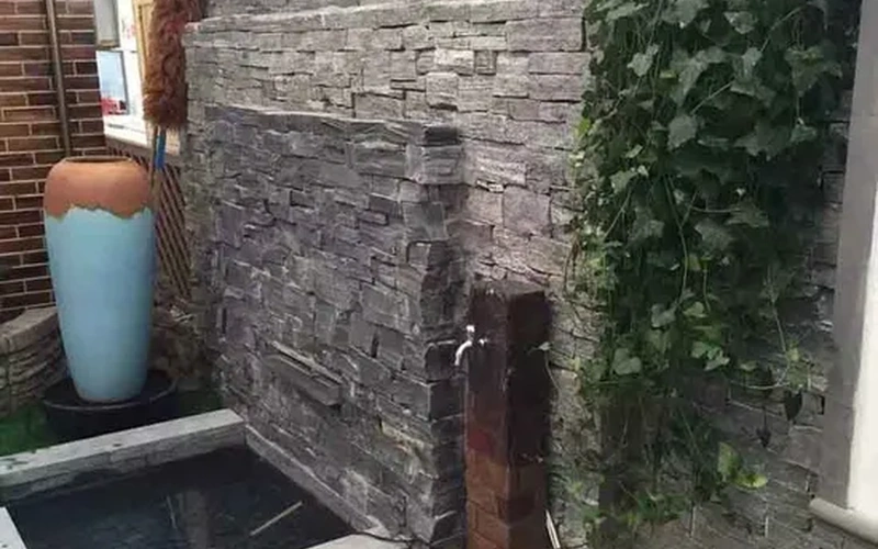 Natural Grey Granite Castle Wall Stone Cladding