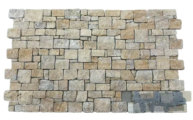 Natural Stacked Stone Veneer Panels Exterior Wall