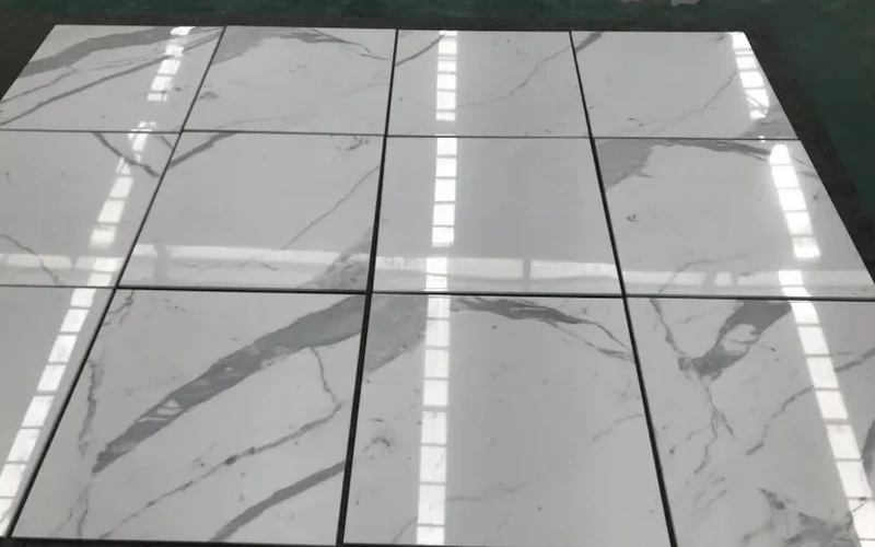 Polished Calacatta White Marble Tiles for Flooring