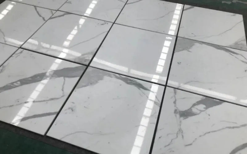 Polished Calacatta White Marble Tiles for Flooring