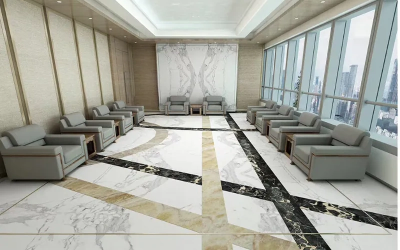 Polished Calacatta White Marble Tiles for Flooring