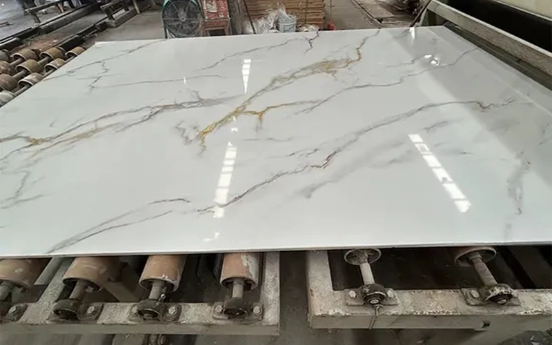 Polished Engineered White Marble Stone Slabs