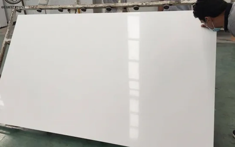Pure White Quartz Stone Slabs for Countertops