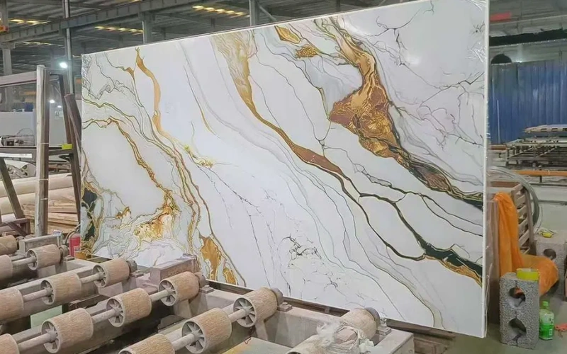 Seamless Sintered Stone Slab for Kitchen Island