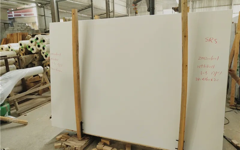 Super White Engineered Marble Stone Countertop Slabs