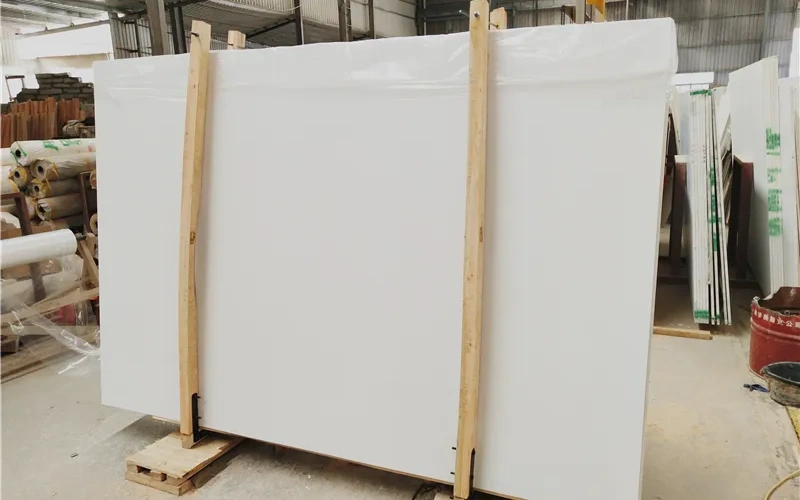 Super White Engineered Marble Stone Countertop Slabs