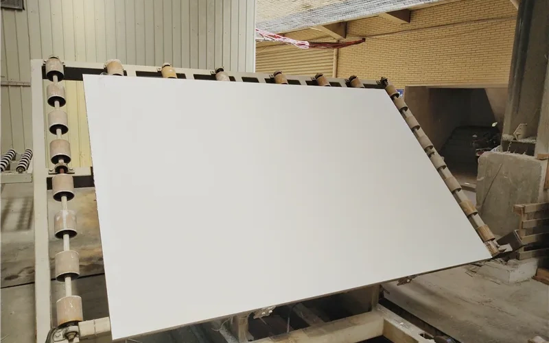 Super White Engineered Marble Stone Countertop Slabs