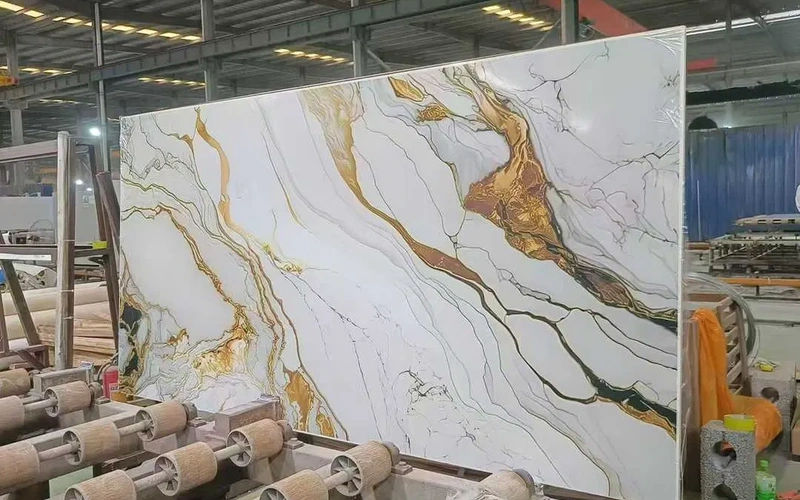 White Artificial Marble Engineered Stone Floor Tiles